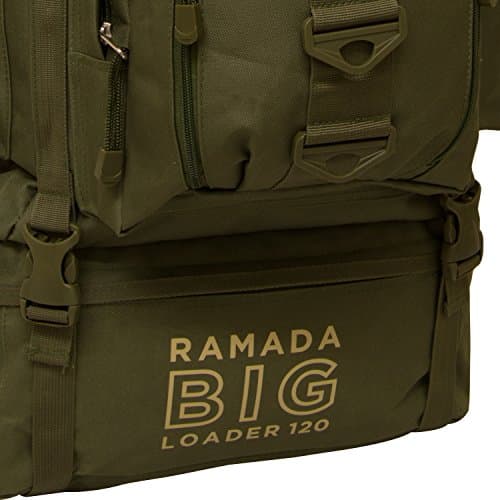 Andes Olive Green Ramada 120L Extra Large Hiking Camping Backpack/Rucksack Luggage Bag — view 5
