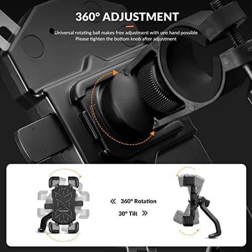 ROCKBROS Bike Phone Mount with Auto-lock, 360°Rotation Fit for 4.5-7.2” — view 5