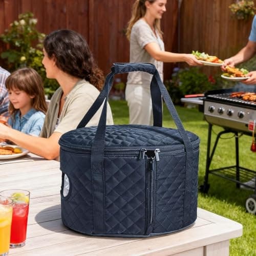 Slow Cooker Carrier Large Capacity Insulated Liners Holder — view 3