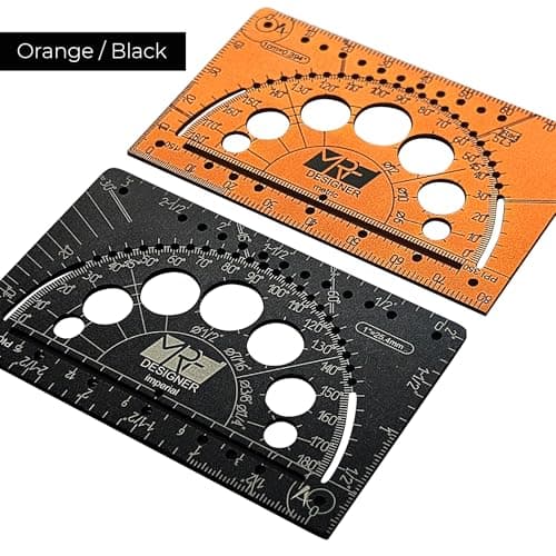 MRF Card Multitools Designer – 15-in-1 Credit Card Multitool Ruler – Aluminium Wallet Multitool Card for Architects, Engineers & Designers – Pocket Multi Tool, Dual Scale, TSA Approved — view 2