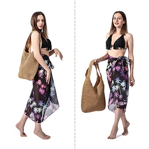 CHIC DIARY Womens Hand-woven Straw Shoulder Bag Large Summer Beach Leather Handles Handbag Tote with Zipper (02-Khaki) — view 2