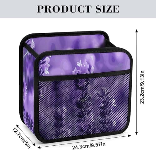 Purple Lavender Car Storage Bag Cute Car Organizer Fashion Car Tidy Pouch Pocket Exquisitely Pu Direct Printing for Car Interior Backseat Travel Family Vehicle Organization — view 2