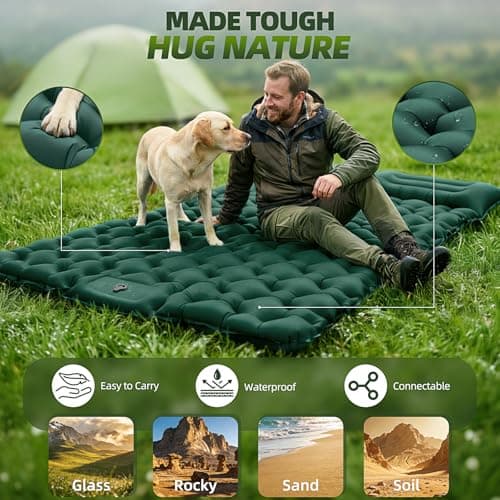 Sleeping Pad Camping Mat Double 9.5CM Thickness, 204x130CM Ultralight — view 3