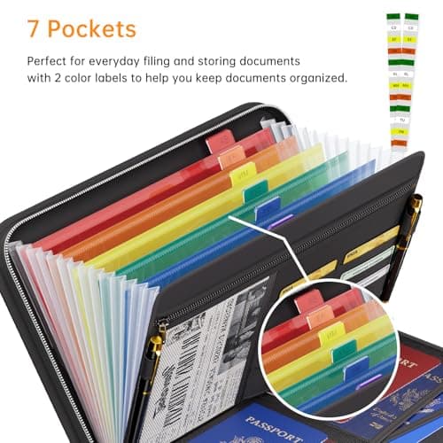 Tamfile Fireproof Document Organiser with Handles, 7 Pockets Expanding — view 5