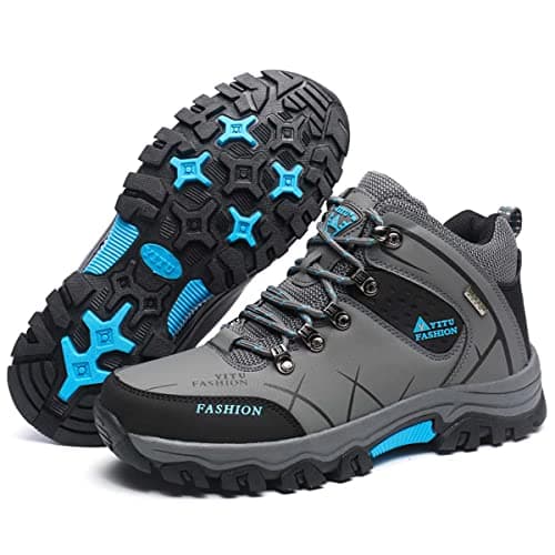 Men's Women's Lightweight Waterproof Anti-Slip Hiking Shoes Travel Camping Shoes Walking Shoes Grey 5.5 UK — view 2