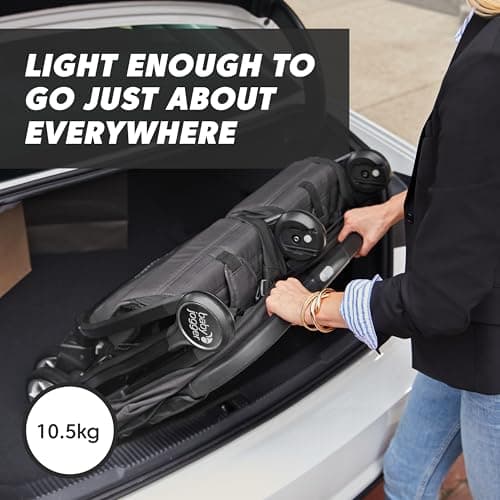 Baby Jogger City Tour 2 Double Travel Pushchair | Lightweight, Foldable & Portable Double Buggy | Pitch Black — view 6