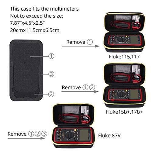 Proster Multimeter Case Carrying Case with DIY Sponge Nylon EVA — view 4