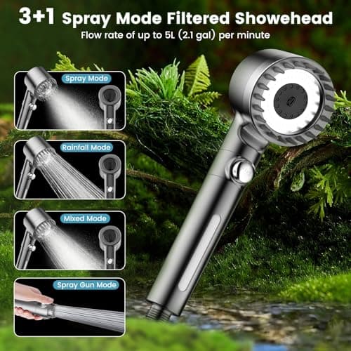 MEKO Portable Camping Shower, Rechargeable 6000mAh Shower Pump,3+1 Modes — view 5