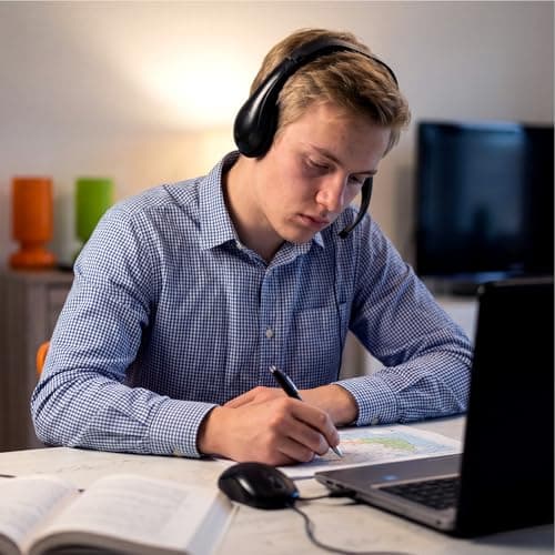 Yunsailing 10 Pack Bulk Classroom Headphones with Microphone Students Wired School Class Set Headphones for School Library Computer Office Adults 3.5 Jack Universal Plug (Black) — view 5