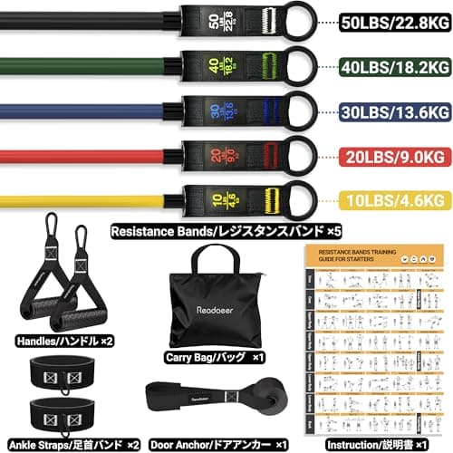 Resistance Bands Set with Handles for Men Women, Exercise Bands, 150 LBS — view 2