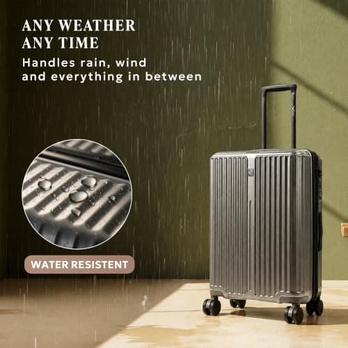 LUGG AirGlide 20 Inch Lightweight Travel Suitcase - Hard Shell Polycarbonate, TSA Approved Lock, Scratch & Water Resistant, 360° Spinner Wheels & Detachable Interior (55x38x23cm) - 5 Year Warranty — view 5