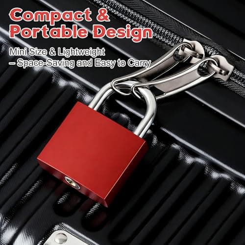 10 Pcs Suitcase Locks with Keys, Small Luggage Locks Set, Coloured Metal Suitcase Padlocks with Keys, Durable Mini Locker Padlock for Backpack, Gym Locker, School Bag and Travel Cases — view 5