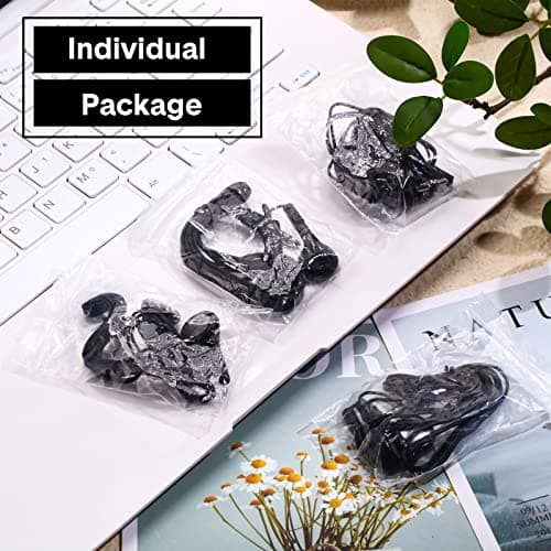 Konohan 300 Packs Earbuds Bulk Earphones 3.5 mm Headphones Wired Ear,Black — view 4
