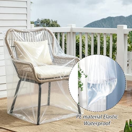 TQIOQIY Large Plastic Bags 5 Pack - 150x150cm Jumbo Clear Storage Bags, Heavy Duty Moving for Furniture Suitcase Luggage Cover, Big PE Bags for Home Attic — view 3