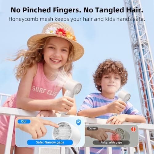Otlonpe Mini Handheld Fan Rechargeable, 4000mAh Battery Portable Turbo Fan — view 5