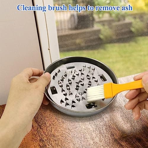 EHOTER 2Pcs Mosquito Coil Box Stainless Steel Mosquito Coil Holder with Lid Anti Mosquito Smoke Coil Container Mosquito Coil Holder for House Garden Camping Fishing Travel Outdoor (Silver) — view 5