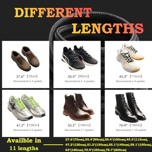Gendewiner 1 Pair Cream White 120 cm Long Round Boots Shoelace Hiking Boots Shoe Laces Replacements for School Football Trainer Laces — view 5
