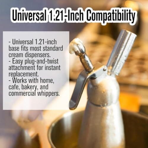 Wudhgslc Nozzle Whipped Cream Nozzles with Adapter for Decorating — view 3