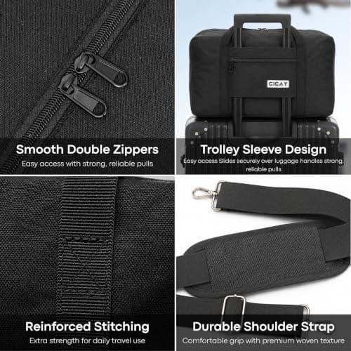 BEACH STONE Ryanair Cabin Bags 40x30x20 Duffle Bag Foldable Underseat Bag Lightweight Under Seat Cabin Bag Weekend Trips Hospital Use Gym Essentials Women and Men 20L — view 3