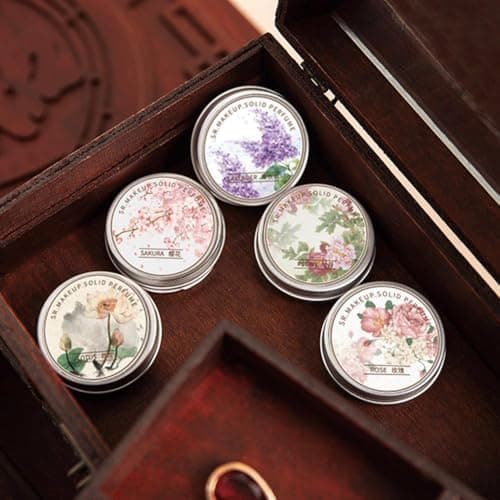Solid Perfume Stick Floral Essence Portable Travel Perfumes for Women's Fragrances Long Lasting Pocket Balm Perfume Stick Natural Floral Fragrance Parfum for Women (sakura) — view 3