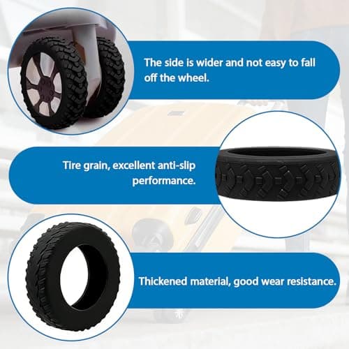 Wihozte Silicone Suitcase Wheel Covers, 32 Pcs Luggage Wheel Protector Covers for wheels is 5cm-6.5cm, Anti Scratch Luggage Wheel Protector for Suitcases Office Chairs Home Furniture — view 3