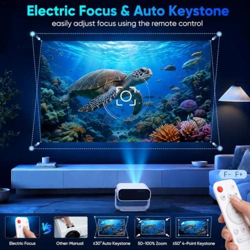 2026 New Smart Projector Built-in Apps Android 14 Native 1080P 4K Supported — view 4