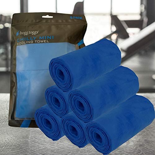 FROGG TOGGS Chilly Mini Cooling Neck Towel, Blue- 29"x3", Pack of 6 — view 2