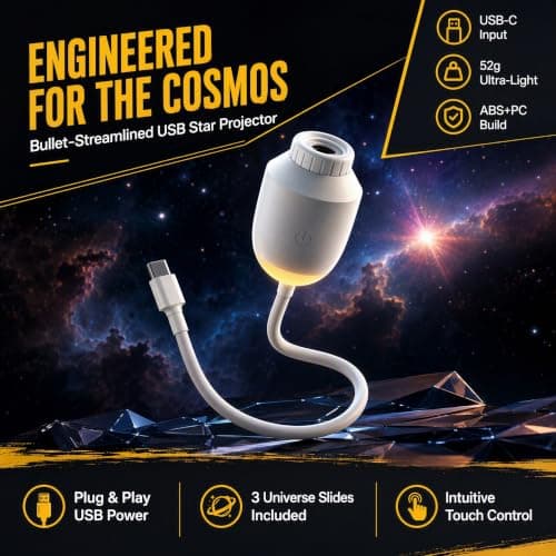 Lancoon 2 Pack Starry Sky Projector Galaxy Night Light with 3 Films — view 2