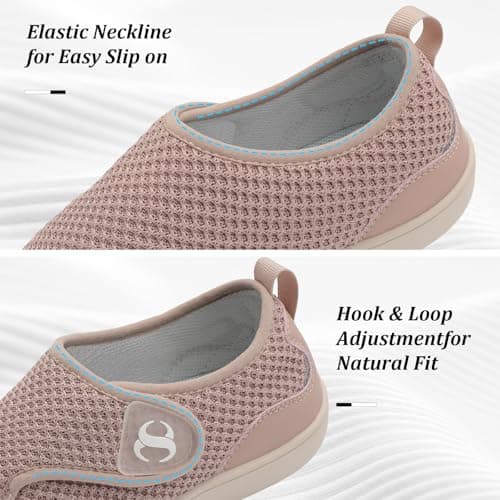 JOINFREE Womens Flat Shoes Wide Fit Barefoot Walking Comfort Dusty Pink — view 2