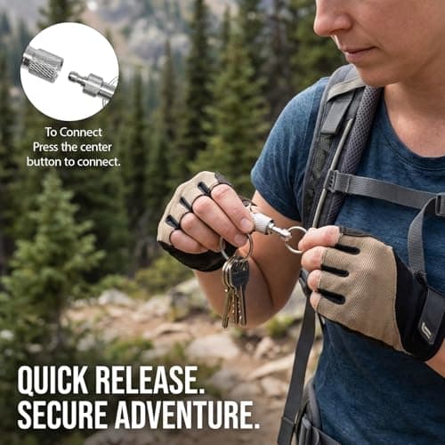Tniytru 3 Pcs Quick Release Keyring, Quick Release Key Ring Set with Swivel, Key Holder Keyring for Keys, Car Fobs & Accessories — view 4