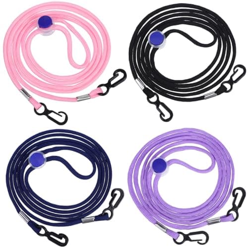 Veemoon Glove Straps for Adults and Kids, 4PCS Adjustable Mitten String and Glove Lanyard with Clips, Hands Free Hat Holder Strap for Backpack Travel Hiking School Outdoor Use Camping Rainy Day Hat