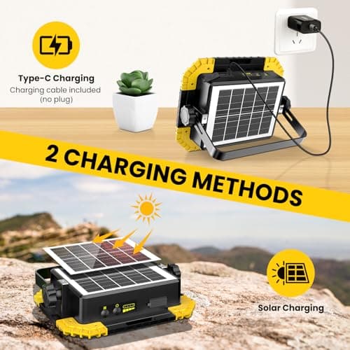 Linke Rechargeable Work Light, 20000mAh Solar Portable Camping Light — view 4