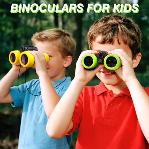 Toy Binoculars Green Kids Binoculars for 3-8 Year Old 4x30 High Resolution ChildrenBinoculars for Age 4 5 6 7 KidsBinocular Outdoor Toys for Boys Girls Birthday Present Gifts Age 3+ — view 5
