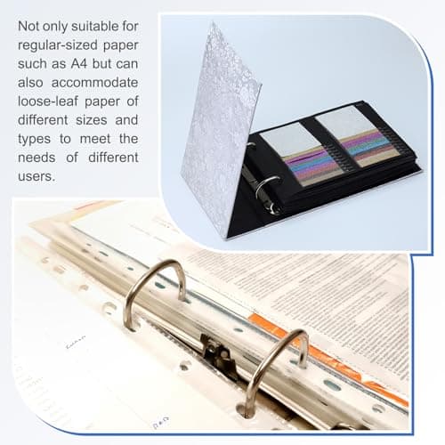 PATIKIL B7 2 Hole Ring Binder Mechanisms, 2 Set 0.63" D Ring Replacement Binder Planner Loose Leaf Binding Spines for Organizers DIY Fill Paper Storage Folder Accessories, 20mm Silver Tone — view 5
