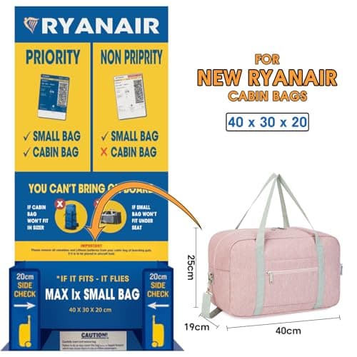 Narwey Ryanair Cabin Bags 40x30x20 Underseat Foldable Travel Duffel Bag — view 2