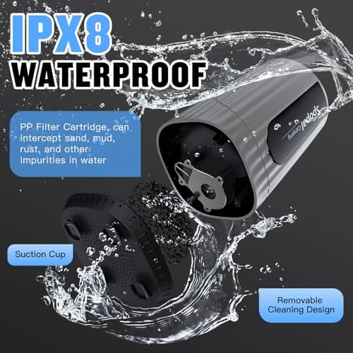 Spopal 10000mAh Portable Camping Shower Pump for Camping Pet Washing,Silver — view 6