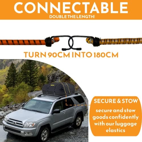 Xtremeauto Bungee Cords With Hooks 𝐉𝐮𝐦𝐛𝐨 𝐏𝐚𝐜𝐤 Of 12 Heavy Duty [𝐌𝐢𝐥𝐢𝐭𝐚𝐫𝐲 𝐆𝐫𝐚𝐝𝐞] Bungee Cord, UV Resistant Double Braided Elastic Bungee Straps For Securing Tarps Luggage Tents — view 4