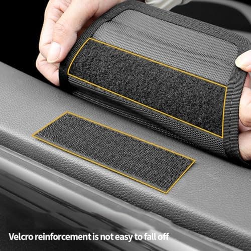 HomeVortex Car Storage Bag Leather Waterproof Vehicle Side Door Organizer(Leather - Beige) — view 4