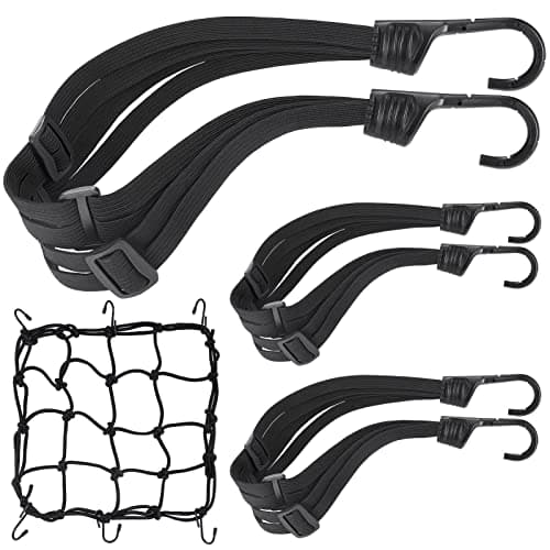 Fentar 4Pcs Bike Luggage Straps, Heavy Duty Bike Bungee Straps with Hooks
