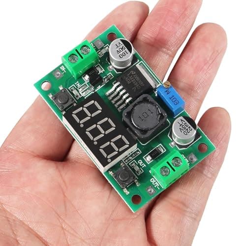 RUNCCI-YUN Set of 2 Adjustable DC Step Down Power Supply Converter, 4-40V Input to 1.25-37V Output Voltage Regulator with LED Voltmeter for DIY Arduino — view 6