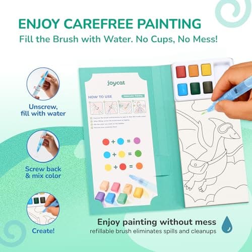 JoyCat 2 Pack Pocket Paint with Water Coloring Books for Kids — view 4