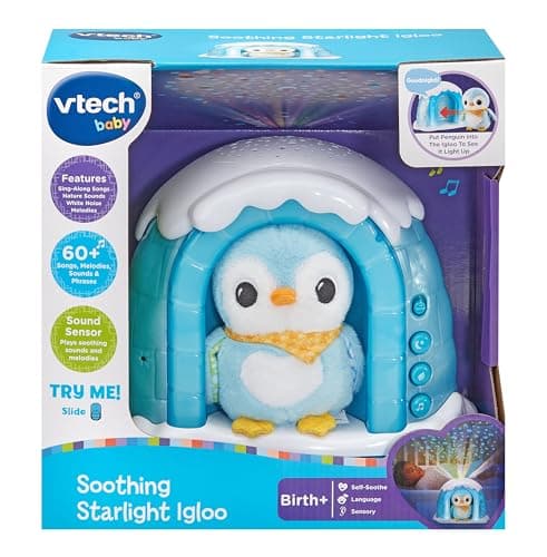 VTech Baby Soothing Starlight Igloo, Calming Light Projector with Relaxing Melodies, Nature Sounds and White Noise, Toy for Babies 0, 3, 6, 12 Months Plus, English Version — view 4