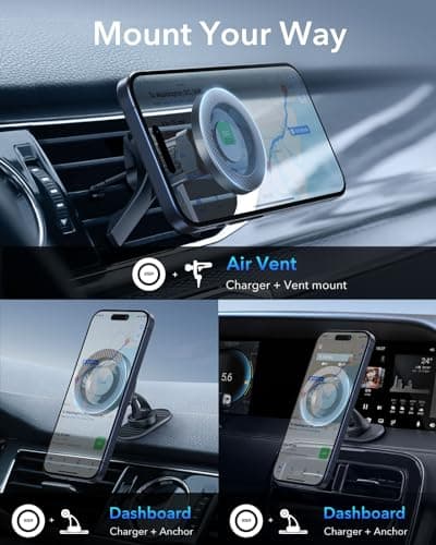 ESR MagSafe Car Mount, Car Phone Holder for iPhone 18 Pro/Duo/17-13,S26-25 — view 6