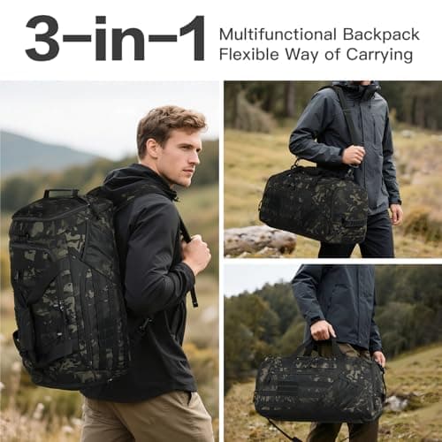 TONRUYN Tactical Gym Bag for Men 45L Sports Duffle Holdall Bags for Travel — view 2