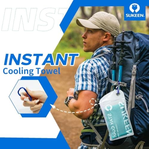 Sukeen Cooling Towel (40"x12"), Ice Towel, Soft Breathable Chilly Towel, Microfiber Instant Cooling Towel for Yoga, Sport, Running, Gym, Workout,Camping, Fitness, Workout — view 6