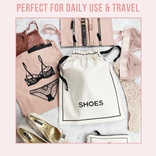 Bag-all Shoe Bags for Travel | Traveling Bag for Shoes | Travel Shoe Bags | Shoe Cover for Traveling | Cream — view 3