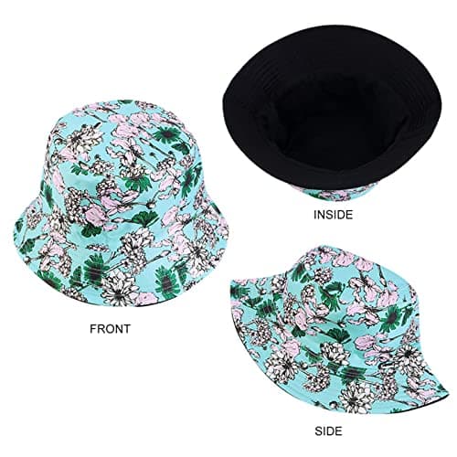 Unisex Double Sided Wear Reversible Fishing Hat Made of Twill Canvas Sun Protection Hat for Fishing Hiking Travel One Size, blue, One Size — view 5