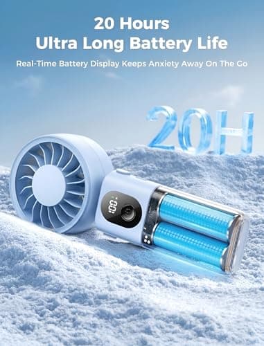 Aecooly Mighty Portable Handheld Fan,20H Max Cooling,3 Flexible Modes — view 6