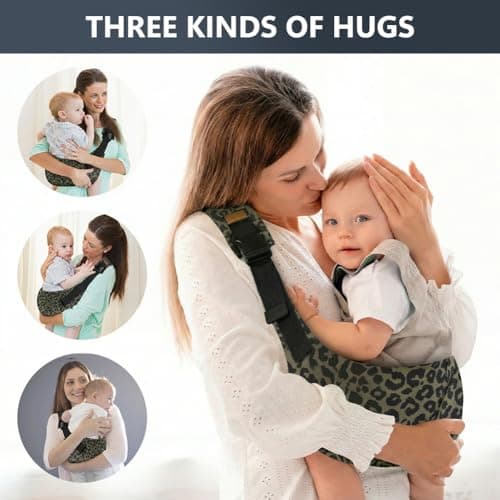 AOOWU Baby Carrier, Baby Sling Carrier, Toddler Carrier, Baby Wrap Carrier with Adjustable Shoulder Straps, Child Sling Baby Side with Shoulder Strap, Baby Sling for Newborns to Toddlers — view 4