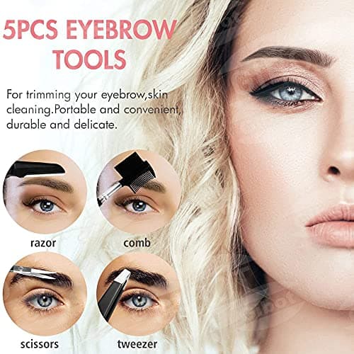 Gibot Eyebrow Grooming Kit, 5 pcs with Travel Case — view 2